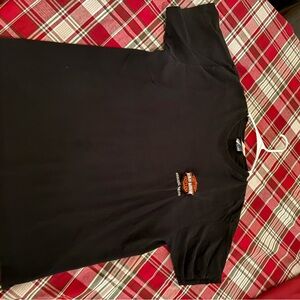 Harley-Davidson Black and Orange Logo Tee